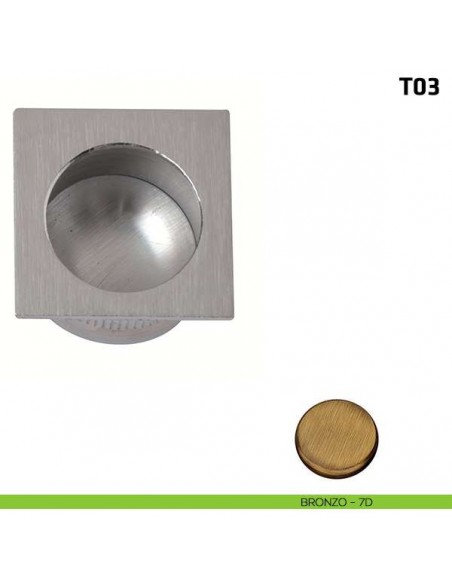 Ditale di trascinamento quadrato in metallo T03 bronzo