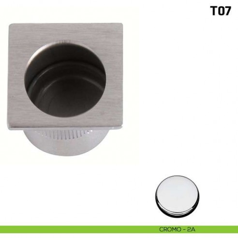 Ditale di trascinamento quadrato in plastica T07 cromo lucido