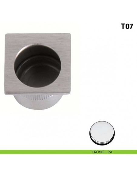 Ditale di trascinamento quadrato in plastica T07 cromo lucido