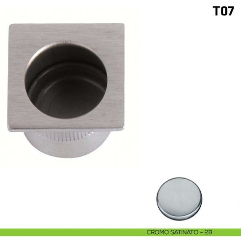 Ditale di trascinamento quadrato in plastica T07 cromo satinato