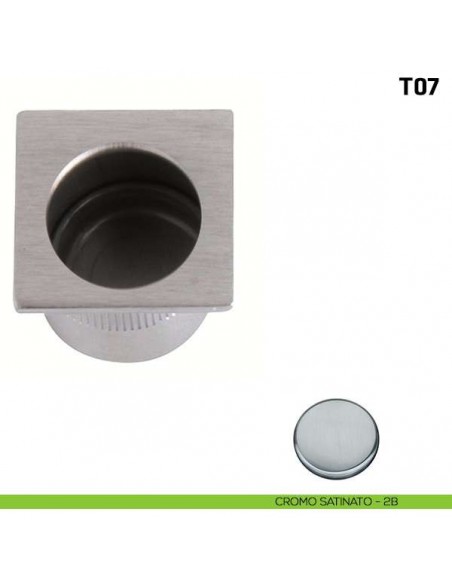 Ditale di trascinamento quadrato in plastica T07 cromo satinato