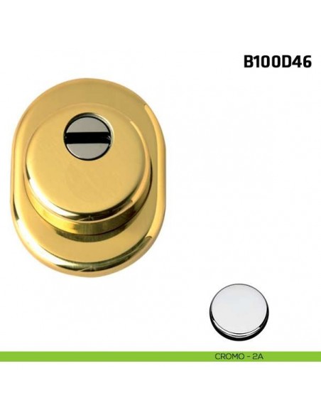 Defender diametro 46 mm per porta blindata cromo lucido