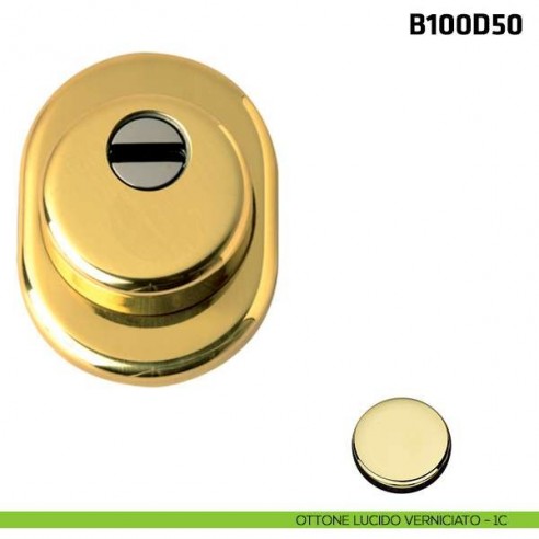 Defender diametro 50 mm per porta blindata ottone lucido verniciato