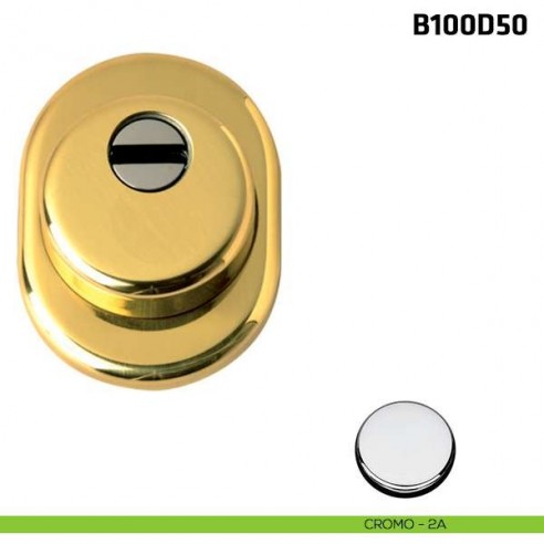 Defender diametro 50 mm per porta blindata cromo lucido