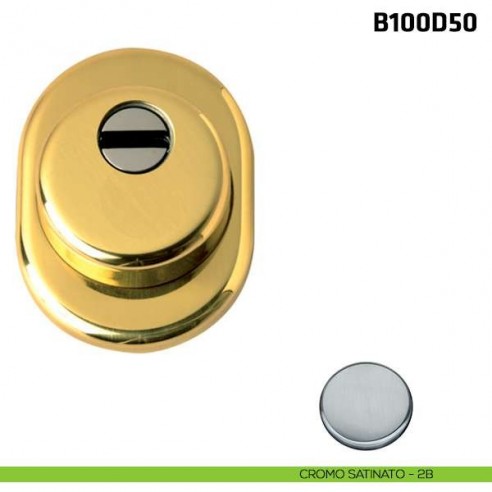 Defender diametro 50 mm per porta blindata cromo satinato