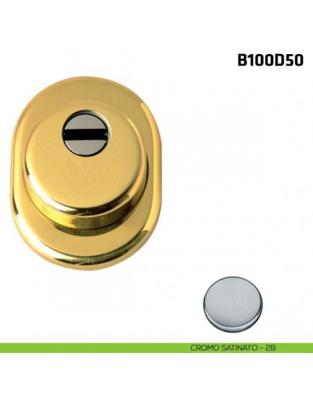 Defender diametro 50 mm per porta blindata cromo satinato