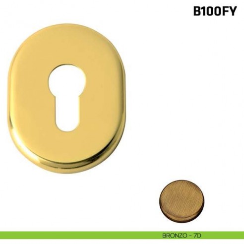 Borchia foro yale per porta blindata bronzo