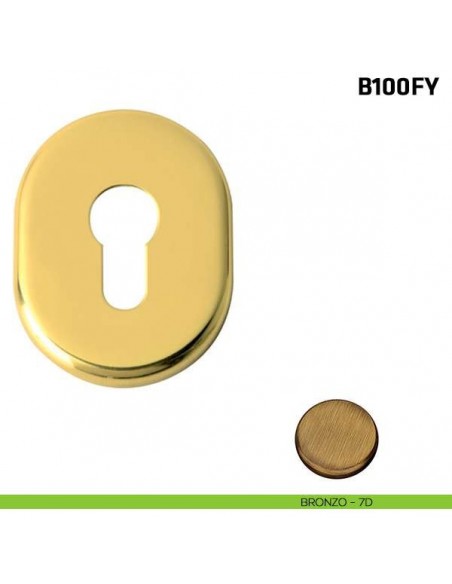 Borchia foro yale per porta blindata bronzo