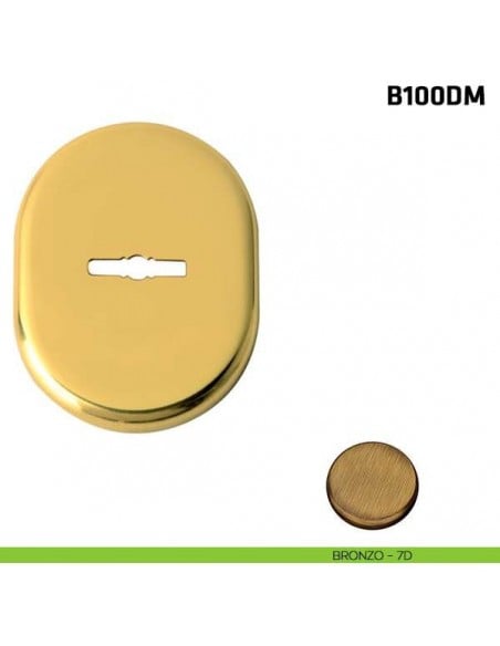 Borchia doppia mappa per porta blindata bronzo