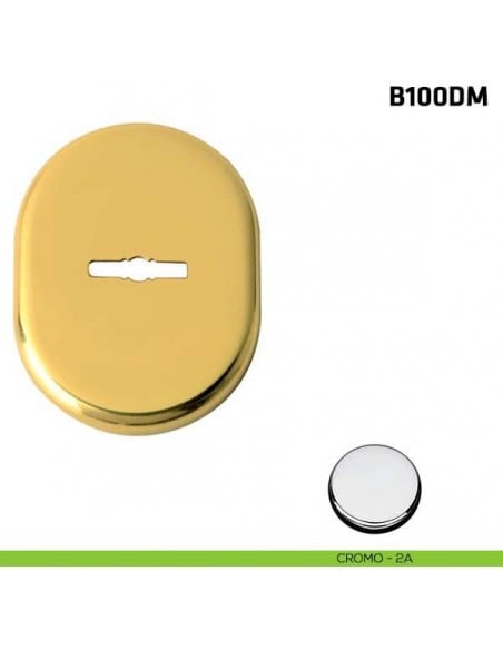 Borchia doppia mappa per porta blindata cromo lucido