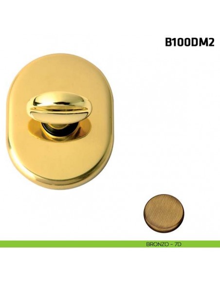 Limitatore a rotazione con foro centrale per porta blindata bronzo