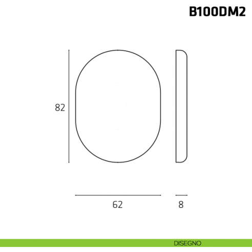 Limitatore a rotazione con foro centrale per porta blindata disegno