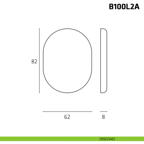 Limitatore a rotazione con foro decentrato per porta blindata disegno
