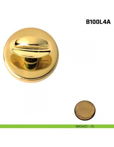 Limitatore a rotazione su rosetta per porta blindata bronzo