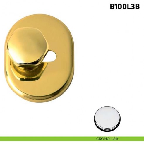 Limitatore a traslazione per porta blindata cromo lucido