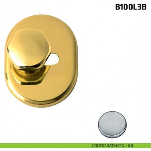 Limitatore a traslazione per porta blindata cromo satinato