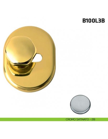 Limitatore a traslazione per porta blindata cromo satinato