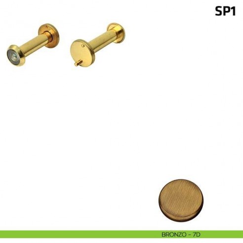Spioncino per porta blindata misura 50/80 mm bronzo