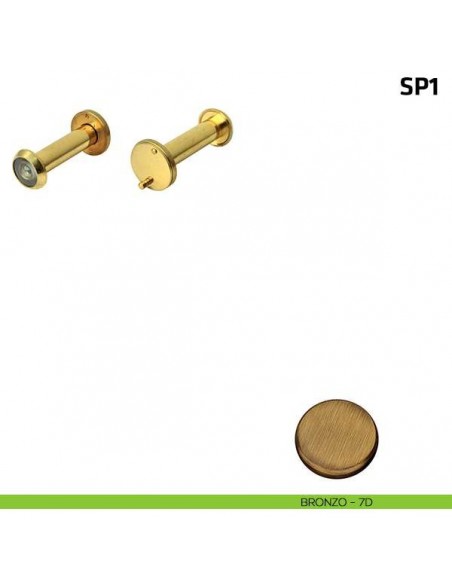 Spioncino per porta blindata misura 50/80 mm bronzo