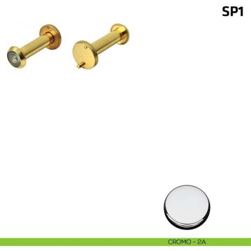 Spioncino per porta blindata misura 50/80 mm cromo lucido