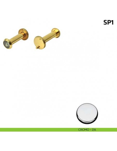 Spioncino per porta blindata misura 50/80 mm cromo lucido