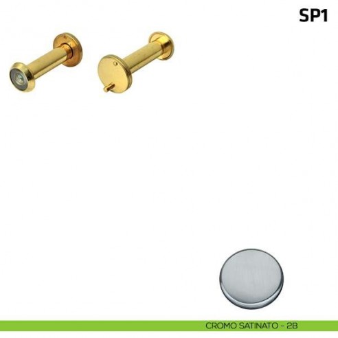 Spioncino per porta blindata misura 50/80 mm cromo satinato