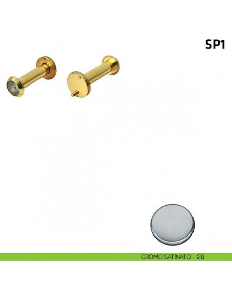 Spioncino per porta blindata misura 50/80 mm cromo satinato