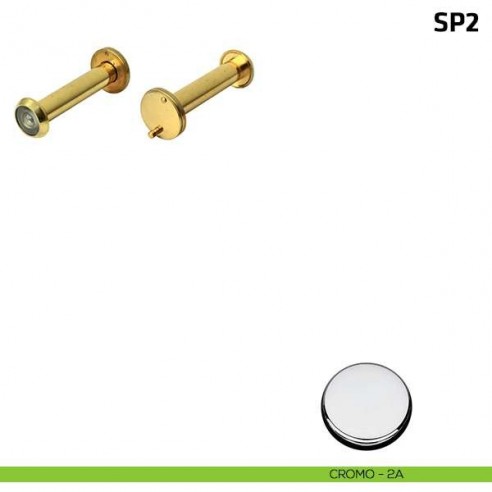 Spioncino per porta blindata misura 70/110 mm cromo lucido