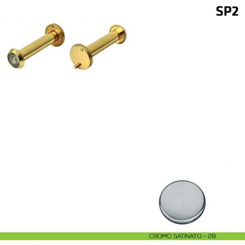 Spioncino per porta blindata misura 70/110 mm cromo satinato