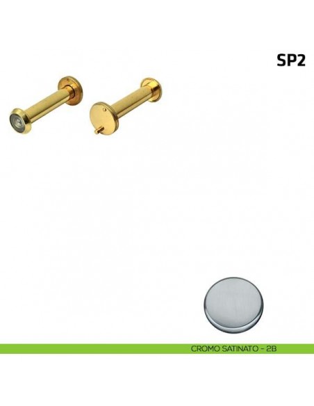 Spioncino per porta blindata misura 70/110 mm cromo satinato