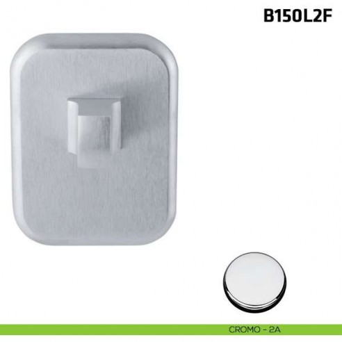 Limitatore quadrato a rotazione con foro centrale per porta blindata cromo lucido