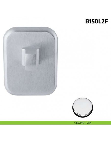 Limitatore quadrato a rotazione con foro centrale per porta blindata cromo lucido