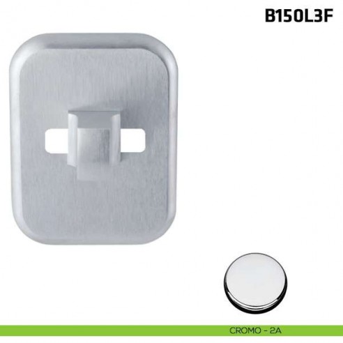 Limitatore quadrato a traslazione per porta blindata cromo lucido