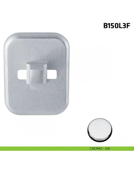 Limitatore quadrato a traslazione per porta blindata cromo lucido