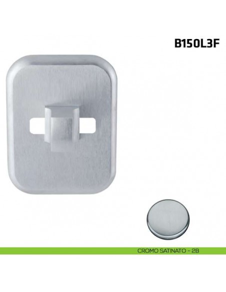 Limitatore quadrato a traslazione per porta blindata cromo satinato