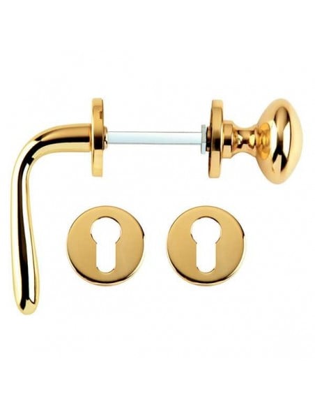 Kit maniglia con pomolo su rosetta per hotel Comit KHT004