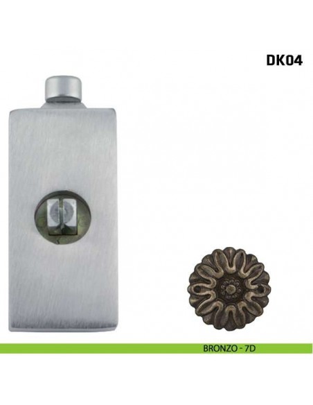 Blocco con pulsante per maniglia per finestra martellina DK Comit DK04 bronzo