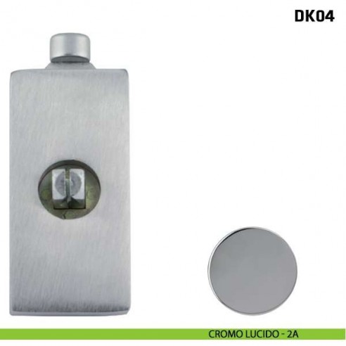 Blocco con pulsante per maniglia per finestra martellina DK Comit DK04 cromo lucido