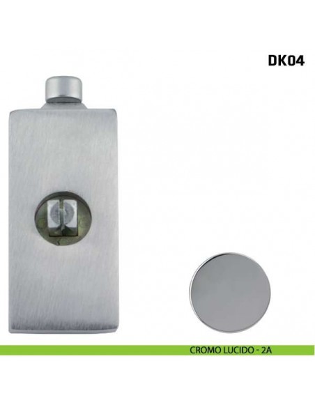 Blocco con pulsante per maniglia per finestra martellina DK Comit DK04 cromo lucido