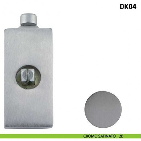Blocco con pulsante per maniglia per finestra martellina DK Comit DK04 cromo satinato