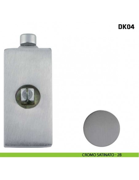 Blocco con pulsante per maniglia per finestra martellina DK Comit DK04 cromo satinato