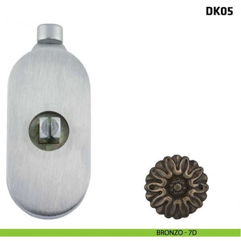 Blocco con pulsante per maniglia per finestra martellina DK Comit DK05 bronzo