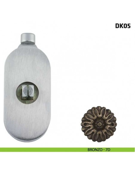 Blocco con pulsante per maniglia per finestra martellina DK Comit DK05 bronzo