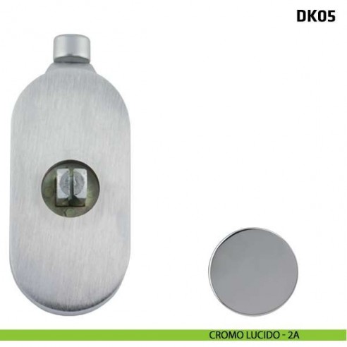 Blocco con pulsante per maniglia per finestra martellina DK Comit DK05 cromo lucido