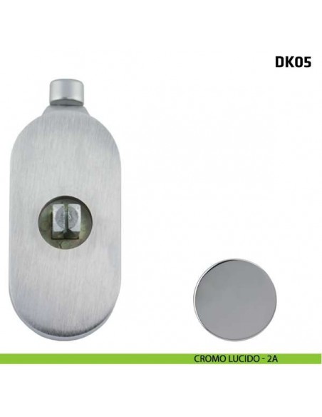 Blocco con pulsante per maniglia per finestra martellina DK Comit DK05 cromo lucido