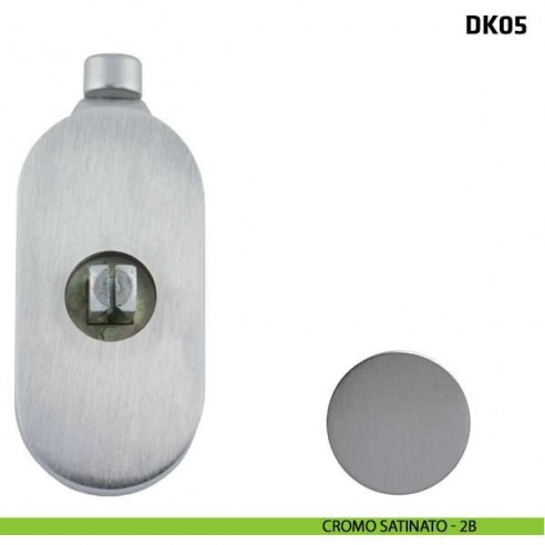 Blocco con pulsante per maniglia per finestra martellina DK Comit DK05 cromo satinato
