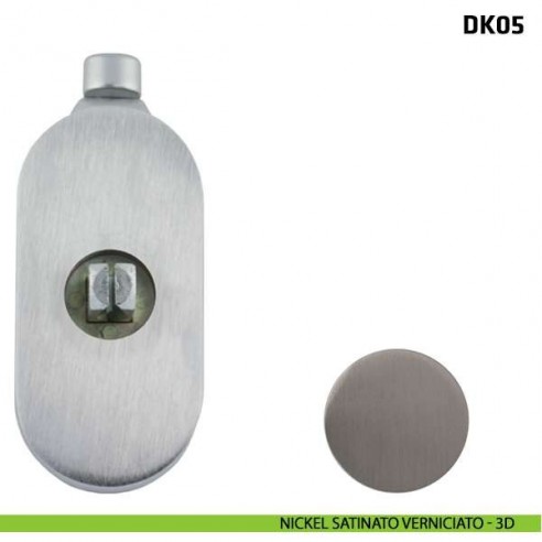 Blocco con pulsante per maniglia per finestra martellina DK Comit DK05 nickel satinato verniciato
