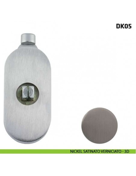Blocco con pulsante per maniglia per finestra martellina DK Comit DK05 nickel satinato verniciato
