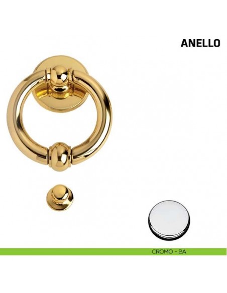 Battente per porta Anello Comit misura 135x80 mm cromo lucido