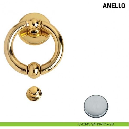 Battente per porta Anello Comit misura 135x80 mm cromo satinato